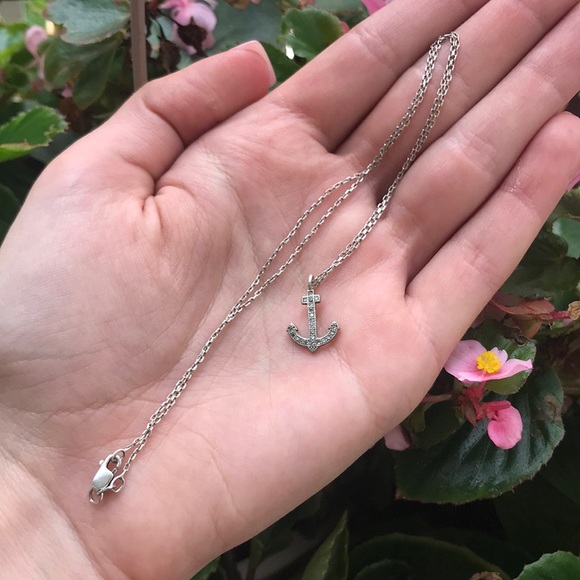 Sterling Silver Anchor Necklace - Picture 3 of 3